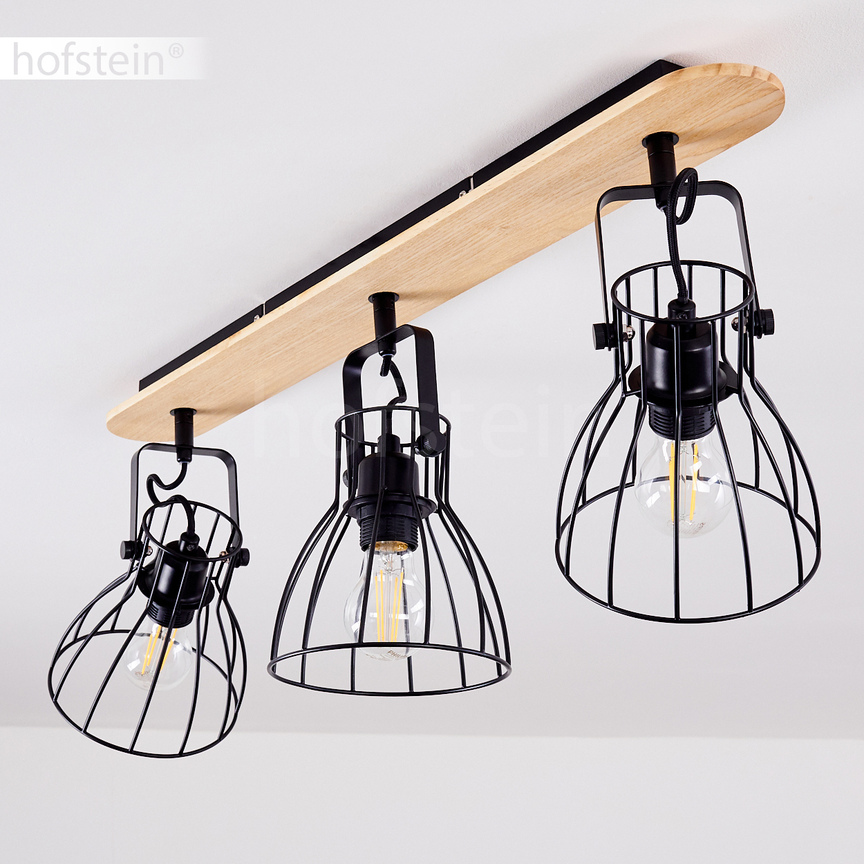 Plafonnier Moderne Hofstein – Métal Rouille/Chrome/Blanc – 1 à 3 Lumières